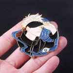 JJK Satoru Brooch Pins - Anime Figure Satoru Enamel Pins - Funny Gifts for Anime Lovers (GJ00210-02)