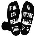 Belloxis Anime Gifts for Men Boys Merch Anime Merchandise Stuff Gifts for Animes Lovers Boy Grip Socks Black Crew Cotton Socks Stocking Stuffers for Teen Boys Christmas Gift for Men Accessories