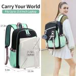 FENGDONG Teenage Girls Bookbag school Backpack Children Casual Daypack Schoolbag for Teens Green