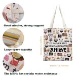 KUIYAI Anime Merchandise Tote Bag Anime Enthusiast Gift Kawaii Japanese Manga GiftAnime Cartoon Character Gift (WatchAnimeTote)