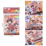 Girl's Japanese Retro Sticker Book, Anime Girl Theme - 650+ Cute Old Showa Style Comics Stickers, for DIY Scrapbooking Journaling Handbook Decoration