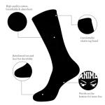 Belloxis Anime Gifts for Men Boys Merch Anime Merchandise Stuff Gifts for Animes Lovers Boy Grip Socks Black Crew Cotton Socks Stocking Stuffers for Teen Boys Christmas Gift for Men Accessories