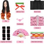 MEEZY 13 Pcs Japanese Anime Kimono Outfits Halloween Cosplay Costume for Women