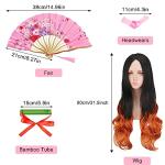 MEEZY 13 Pcs Japanese Anime Kimono Outfits Halloween Cosplay Costume for Women