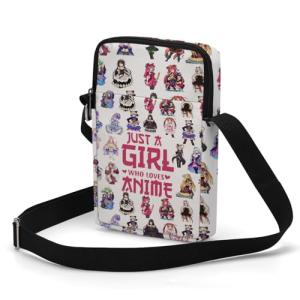 Anime Fans Cute Cross Body Bag Anime Gifts Phone Bag Anime Stuff Shoulder Bag Adjustable Shoulder Straps Sling Bag Japanese Gifts Anime Merch for Women s Anime Lovers Daughter Best Friends
