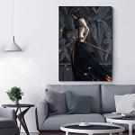 JUSULH Canvas Painting Wall Art Woman Anime Poster Sexy Beauty Warrior Picture Modern Art Abstract Decorations for Home (12x18inch,Unframed - Canvas only)