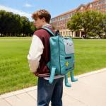 IBSLBMO Cute Cartoon Backpack Casual Travel Green Anime Bag Finn Jake Adventure Trip Breathable Portable Lightweight Backpack