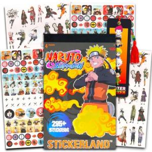 Naruto Stickers Party Favors Bundle - 295+ Deluxe Naruto Shippuden Stickers Featuring Naruto, Sasuke, Itachi, Kakashi, More | Naruto Gifts for Boys