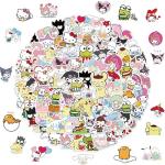 100pcs Sanrio Cartoon Stickers for Kids, Cute Hellokitty Kuromi Mymelody Stickers for Teen Girl Adult Water Bottle, Skateboard, Phone, Laptop, Bicycle, Travel Case, Guitar, Helmet