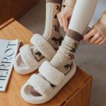 6 Pair Cute Cotton Ankle Socks - Kawaii Bear, Preppy Ruffle, Japanese Thick Fall Vintage Crew for Women (Onesize)