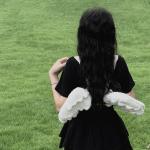 CXQDSJM Lolita Angel Wings Backpack Cosplay Wings Plush Casual Bag Cosplay Props Bag White