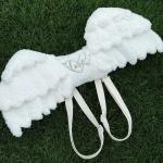 CXQDSJM Lolita Angel Wings Backpack Cosplay Wings Plush Casual Bag Cosplay Props Bag White