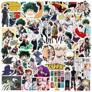 50pcs My Hero Academia Stickers for Kids, Cool Waterproof Vinyl Decal for Teen Adult Boy Laptop, Travel Case, Phone, Bike, Water Bottle, Guitar, Computer, Skateboard (My Hero)