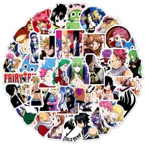 Cool Classic Fairy Anime Tail Stickers, Adults Stickers for Water Bottles,Laptop,Birthday Party Supplies Party Decorations Party Favors (Pink)