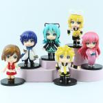 Anima kawaiii 10cm Hatsune Miku cute Girls Anime Figure Super Cute PVC model toy Kids desk decortion doll girl gift