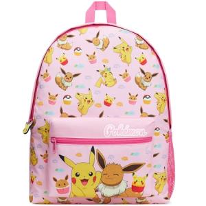 Pokemon Backpack for Kids Teens Boys Girls Pikachu Anime Bookbag Daypack Bag School Sports Gifts for Kids (Pink)