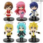Anima kawaiii 10cm Hatsune Miku cute Girls Anime Figure Super Cute PVC model toy Kids desk decortion doll girl gift