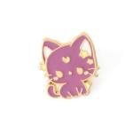 2pcs Anime Cat Brooch Pins For Women Enamel Pins for Backpacks Clothing Jackets Hats Cat Decoration Lady Gifts (white+purple)
