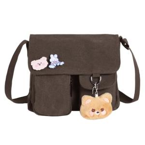 Phaoullzon Kawaii Crossbody Bag Cute Messenger Bags Canvas Shoulder Purse Gifts for Teens
