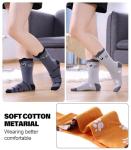 SDBING Womens Cat Socks Cute Gifts Animal Soft Breathable Thin Cotton Casual Crew Socks 5 Pairs (Cat, 6-10)