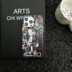 CYTCreation Cool Anime Black for Boys Case for iPhone 11 Phone Case with Trendy Robot Cartoon Design, Street Artworkn IMD Laser Shockproof Silicone Protective Cell Back Cover