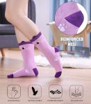 SDBING Womens Cat Socks Cute Gifts Animal Soft Breathable Thin Cotton Casual Crew Socks 5 Pairs (Cat, 6-10)