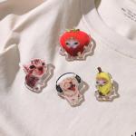 Pins For Backpacks Banana Meme Cat Pin Bag Y2K Aesthetic Cute Funny Cartoon Lapel Brooch Pins Cat Clip Badges for Backpacks Accessories 4pcs(Style 1)