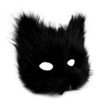 Adolala Faux Fur Fox Tail Cat Wolf Set Plush Mask Fluffy Paw Gloves Halloween Christmas Party for Women