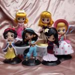 15cm Princess Figure Sleeping Beauty Bo Peep Sheep Girl Jasmine Snow White PVC Model Mini Cake Figure Decal Toys