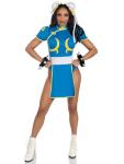 Leg Avenue Women's Street Fighter Chunli Costume, Medium/Large, Blue