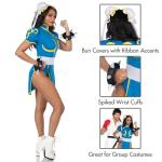 Leg Avenue Women's Street Fighter Chunli Costume, Medium/Large, Blue