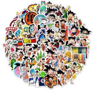 Tvoip 100Pcs Anime Stickers Pack, Cartoon Characters Stickers Movie Decorative Sticker for Water Bottle Laptop Luggage Skateboard Planner, Waterproof Vinyl Horror Decals for Teens Adults