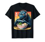 Funny Eating Ramen Japanese Monster Game Lover Birthday T-Shirt