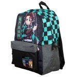 Demon Slayer Tanjiro Checkered Backpack - Multi-Color