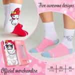Hello Kitty Women Socks Pack of 5 Calf Length Character Socks Novelty Anime Kawaii Sock Set Kuromi Cinnamoroll Gifts for Her