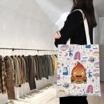 TGBJE Animation Tote Bag Anime Demon Grocery Bag Japanese Anime Gift Movie Character Inspired Shoulder Bag Anime Fire Gift (Fire 2004 tote)