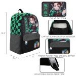 Demon Slayer Tanjiro Checkered Backpack - Multi-Color