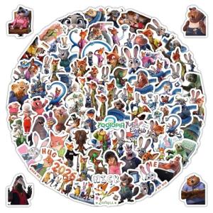 103 Pcs Anime Theme Stickers, Animals Cute Stickers, Movie Sticker Decorative Items Suitable for Phones, Tablets, Water Bottles, Refrigerators, Guitars, Scooters, Suitcases,and More