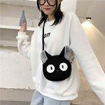 Kawaii Cat Plush Crossbody Bag for Girls