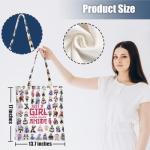 Funny Anime Tote Bag, Anime Gifts Anime Merch, Anime Lover Reusable Grocery Bags Kawaii Stuff Beach Bag, Christmas Birthday Graduation Gifts for Women Daughter Sister, Shopping Bags Weekender Bag