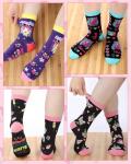 Glitopper 6 Pairs Anime Socks for Women Teen Girls Funny Kawaii Cotton Casual Crew Socks for Anime Lovers Birthday Gifts(Us 5-10,Women)