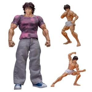 QAHEART Hanma Baki Figures Hanma Yujiro Anime Action Figurine Movable Joints with Interchangeable Accessories Real Cloth Hanma Baki Anime Figure