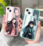 Kawaii Nezuko Demon Phone Case with Keychain