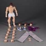 QAHEART Hanma Baki Figures Hanma Yujiro Anime Action Figurine Movable Joints with Interchangeable Accessories Real Cloth Hanma Baki Anime Figure