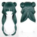 Probeauty Maomao Cosplay Wig, Long Dark Green Wigs with Buns for Anime Costume Halloween Party
