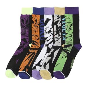 Bioworld Dragon Ball Anime Characters Adult 5-Pair Casual Crew Socks-OSFA