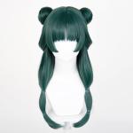 Probeauty Maomao Cosplay Wig, Long Dark Green Wigs with Buns for Anime Costume Halloween Party