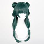 Probeauty Maomao Cosplay Wig, Long Dark Green Wigs with Buns for Anime Costume Halloween Party