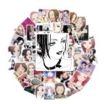 100Pcs Anime Stickers Pack Classic Anime Theme Stickesr for Water Bottle，Vinyl Waterproof Decals for Laptop，Guitar，Bumper，Skateboard，Phone，Car，Gifts for Adults/Kids/Teens(NA)