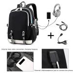 DIOMMELL Anime Backpack Canvas Capacity Roomy Laptop Manga Eyes Backpack